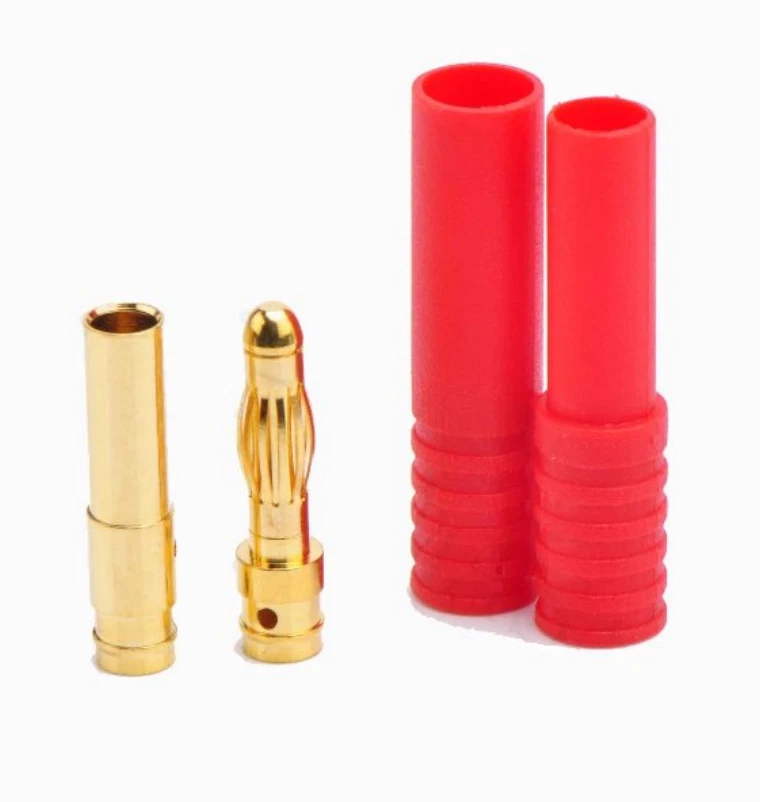 1x Pieza 4mm HXT Conector Oro con Carcasa Enchufe Oro Enchufe Lipo Batería RC - Imagen 2 de 4
