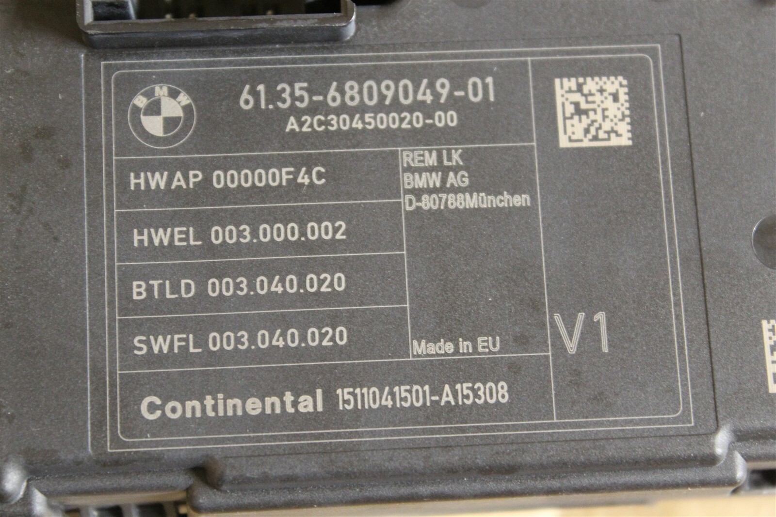BMW Control Unit Rear Electronic Module 61356809049 for sale
