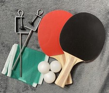 Portable Table Tennis Set with Net, 2 Paddles, 3 Balls & Clamps &ndash; w/ Carry Case