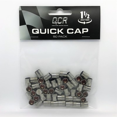 NEW - Quick Cap Racing - Tire Valve Stem Caps - 50 Pack Tyre Stem