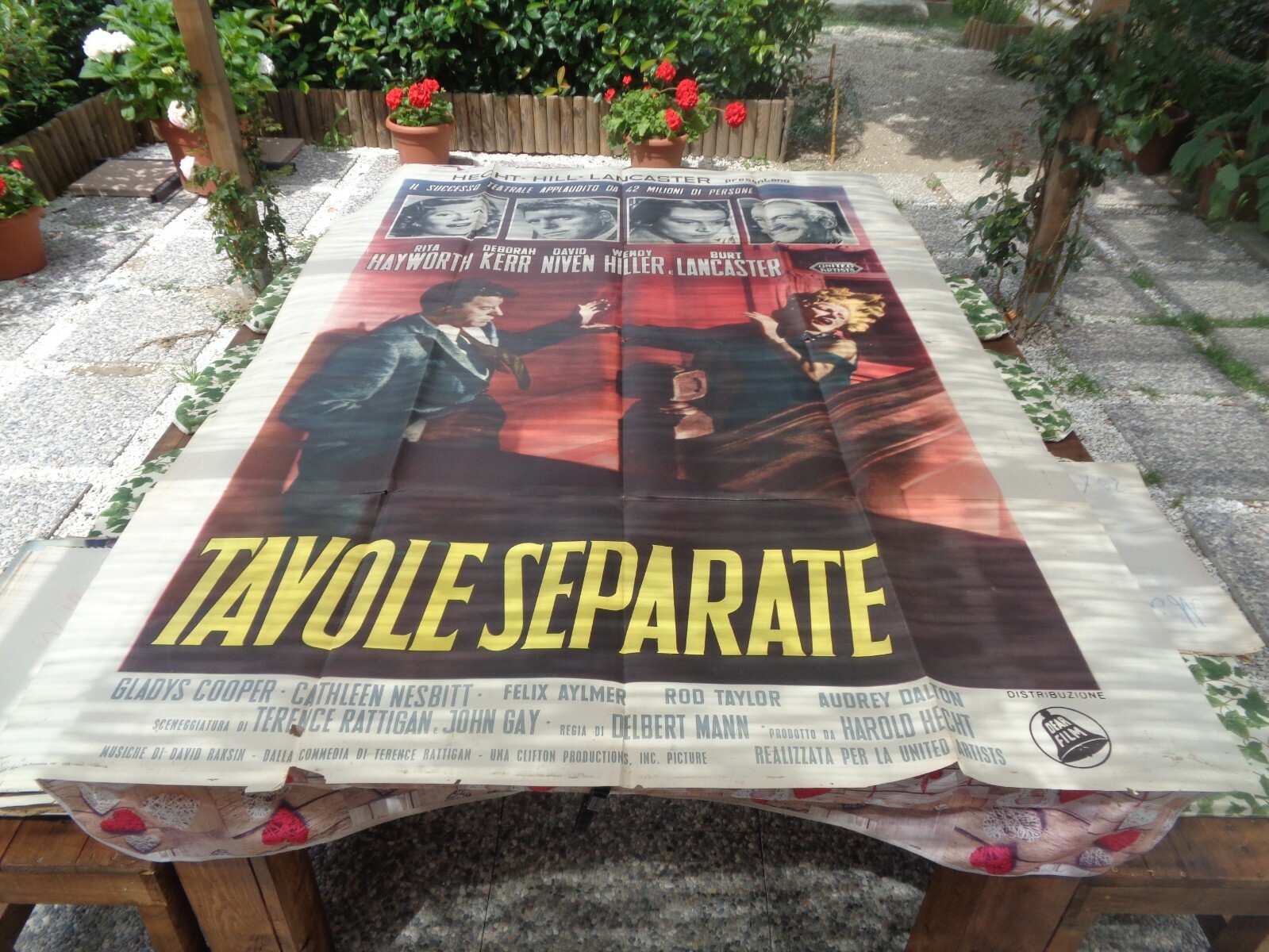 Locandina originale film Tavole separate (1958) - Regia di Delbert Mann