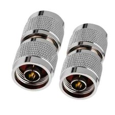 2 x Adapter N Male TYPE plug to N Male jack RF Barrell Type connector USA