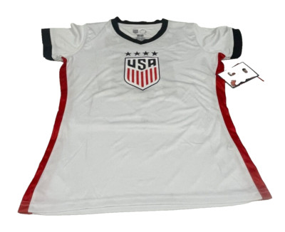 Women's USA T-Shirt Legend Morgan #13 - White , Size: YM 10-12
