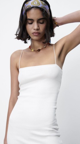 ZARA Women Ribbed Fitted Dress w 