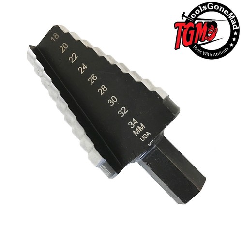 Irwin 4pc High Speed Steel Step Stepped Drill Bit Hole Set Metric - 1878433 - Picture 3 of 9