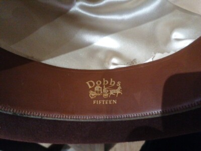 Vintage Hat 1940s 1950s Brown Dobbs Fifteen Guild Edge Fedora US 7