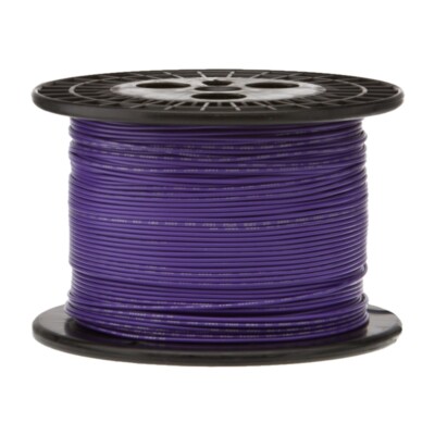 26 AWG Stranded Hook Up Wire, Violet, 1000 ft, 0.039'' Dia, UL1061, 300V