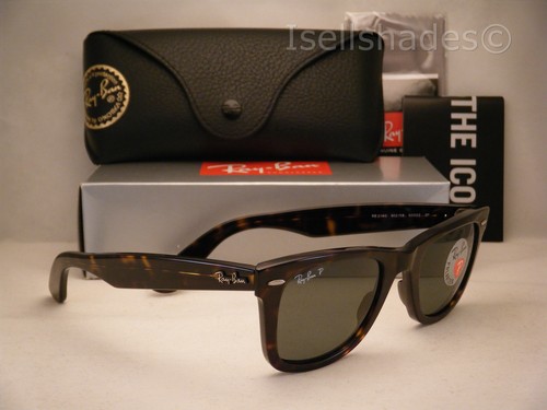 Ray BAN viandante ORIGINALE (RB2140-902/58 50) tartaruga con lente VERDE  POLARI | eBay