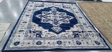 NAVY / CREME 8' X 10' Back Stain Rug, Reduced Price 1172761045 BNT865N-8