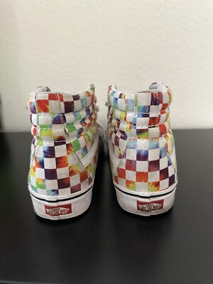 NWOT Vans Men’s ComfyCush SK8 Hi Top Sneakers Tie Dye Checkered Vans Sk8 Hi Tie-Dye Checkerboard Release Info | SneakerNews.com main image 3
