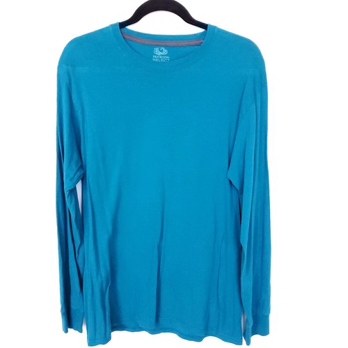 Maglione Maglione Fruit Of The Loom Adulto Crew Blu Turchese Uomo Medium - Foto 3 di 9