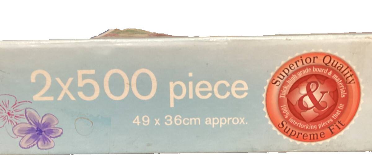 M&S 2 X 500pc Me to You Tatty Teddy, Swings and Flowers, 2011 jigsaw puzzle Rare