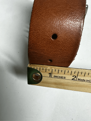 Rare Hollister Co. Leather Tea Rose Appliqué Brown Belt  Size S Rare Hollister Co. Leather Tea Rose Applique Brown Belt Size  main image 3