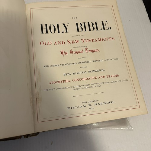 1870 Edition The Holy Bible by William W Harding Old And New Testaments Antique - Picture 5 of 9