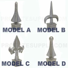 5/8" Cast Iron Spear, Finial, Spire, Ornamental Fence Topper Wrought Iron