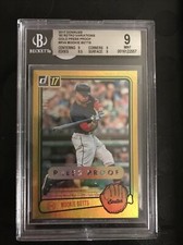 2017 Panini Donruss Retro 1983 Gold Press Proof 47/99 Mookie Betts #RV-4 BGS 9