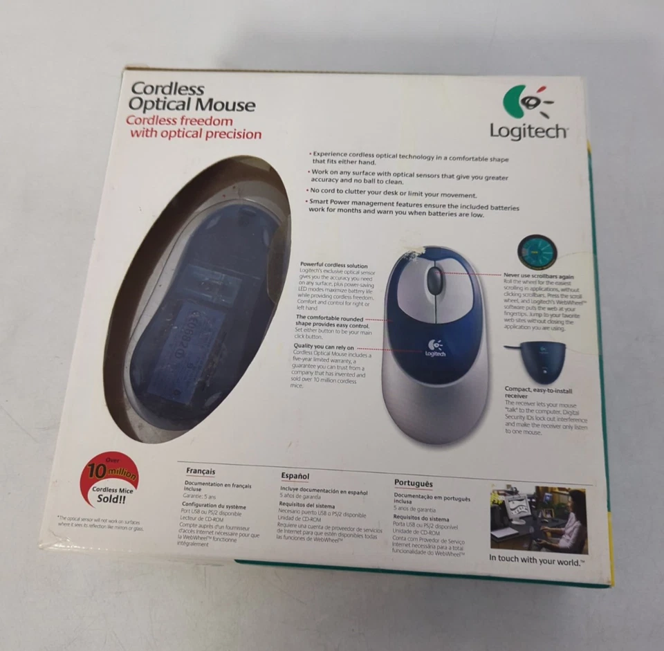 LOGITECH CORDLESS OPTICAL MOUSE 930616-0403 - Image 4 of 4