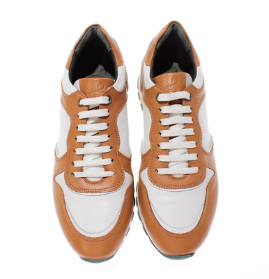 Pastori NWB Thrax Casual Sneakers Size 41.5 US 8.5 in Brown & White Leather mens-billy-leather-low-top-  main image 4
