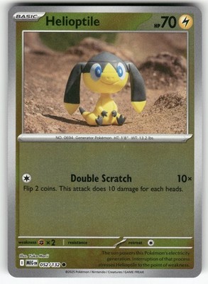 Helioptile - 052/132 Reverse Holo ME01: Mega Evolution NM
