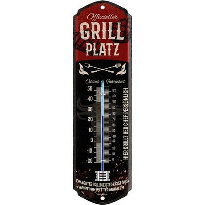 LANOLU Thermometer Grillplatz 8x28cm