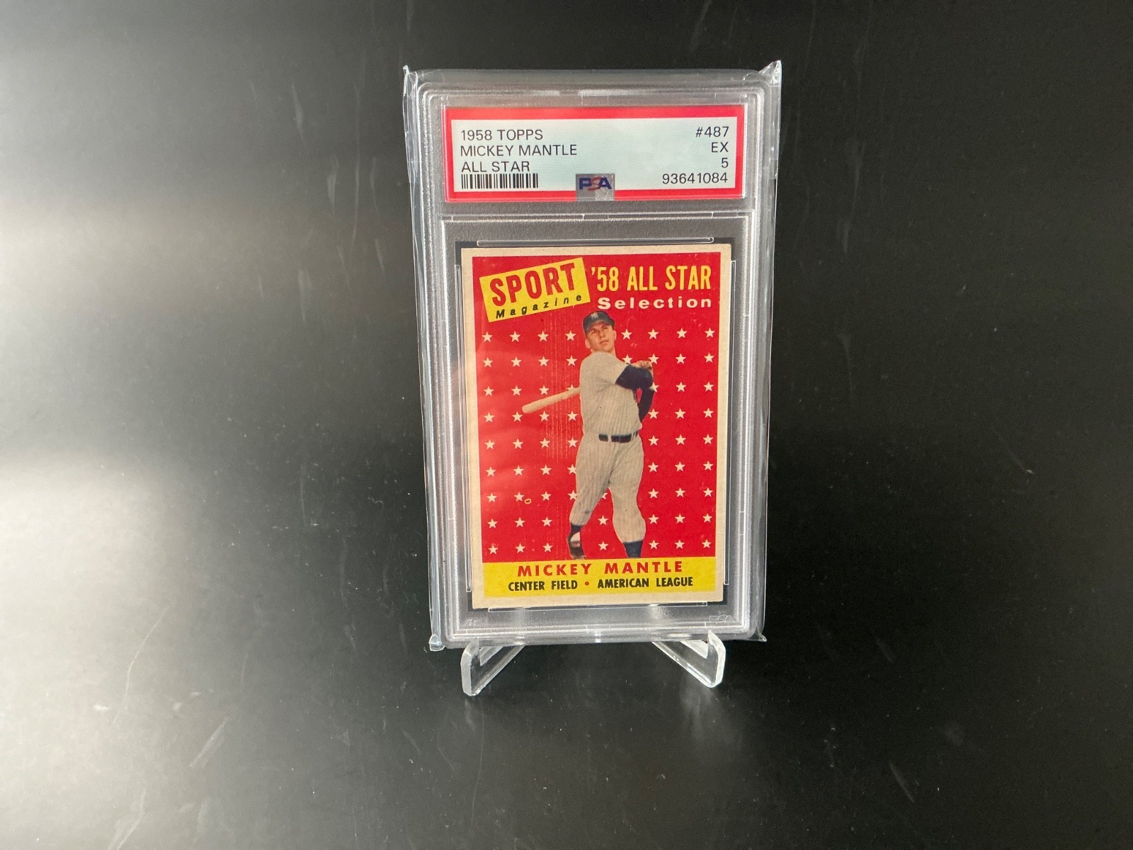 1958 Topps Mickey Mantle All Star PSA 5 view 1