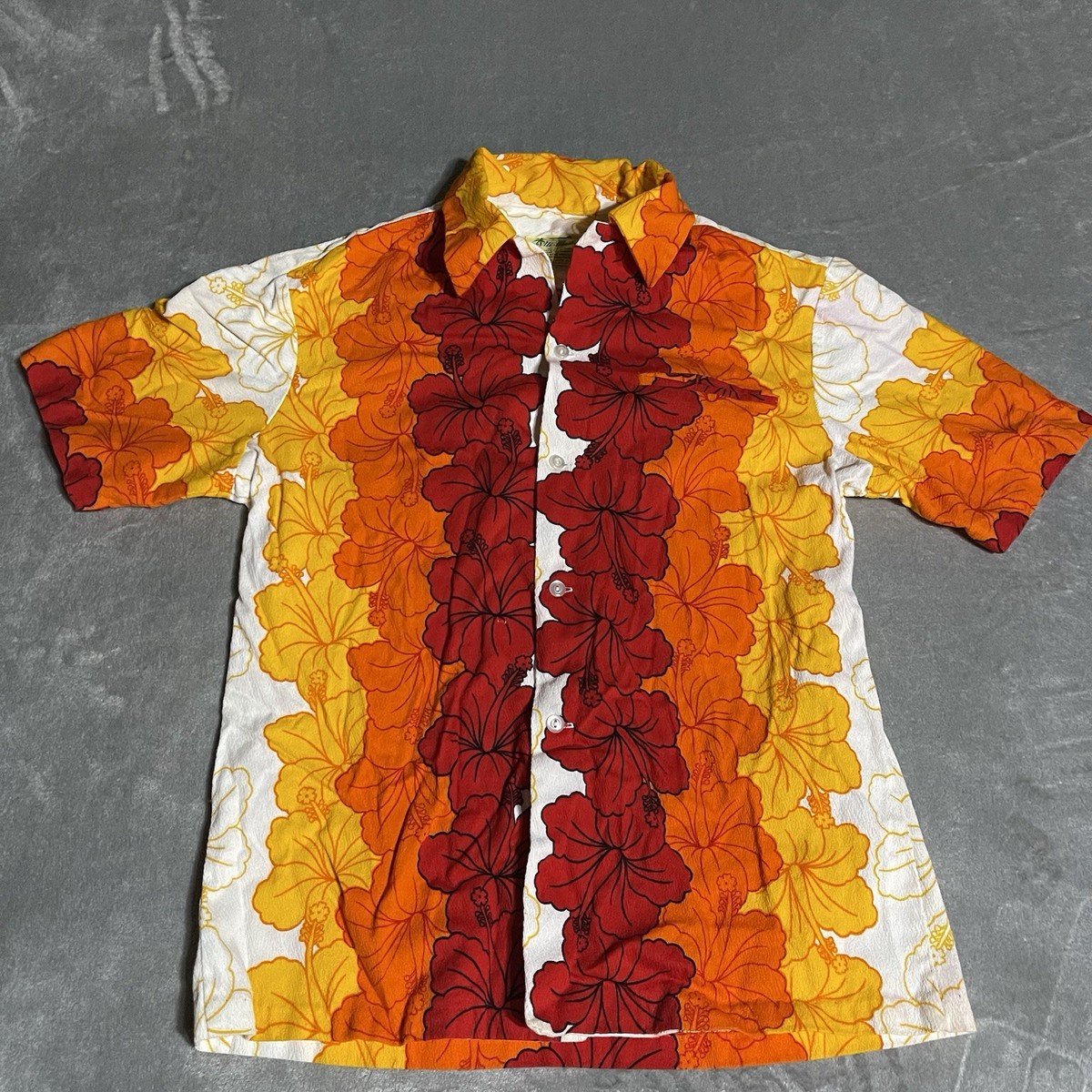 Vintage 50s 60s Ui Maikai Hawaiian Shirt Mens Medium Floral
