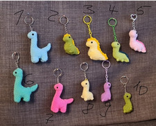 Amigurumi geh&auml;kelt verschiedene Dinos  Schl&uuml;sselanh&auml;nger Taschenbaumler