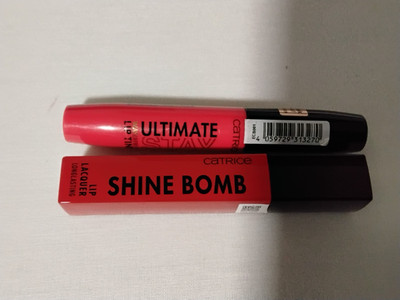 CATRICE Shine Bomb Lip Lacquer wasserfest Dauerhaft / Ultimate Stay Lip Tint ROT