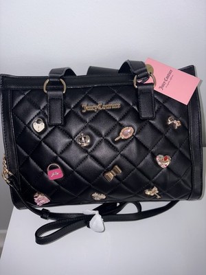 Juicy Couture Charm Bag Black Licorice Juicy Girl Only Satchel Bag New 