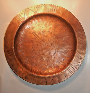 Handmade Hammered Copper Bowl 8 ” Diameter Signed H H