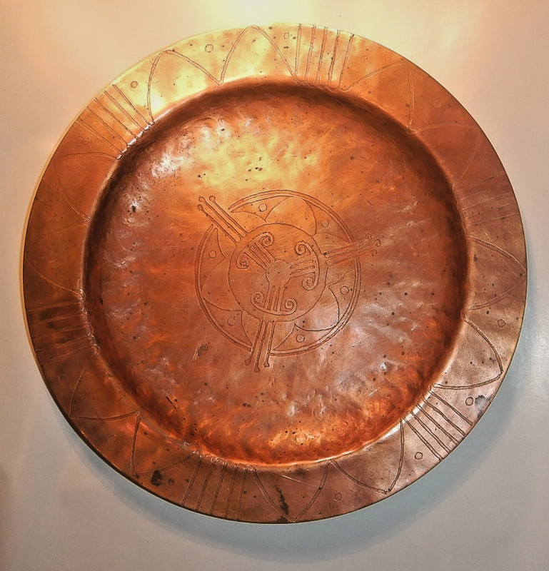 Handmade Hammered Copper Bowl 8 ” Diameter Signed H H