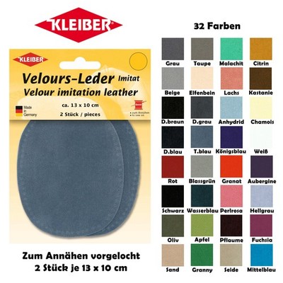 Reparatur Flicken Flecken ZUM ANNÄHEN Kleiber Velour Leder-Imitat Ärmelschoner