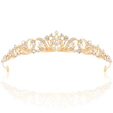 Tiara Crowns for Women Girls Wedding Tiara Princess Tiara for Wedding Gold