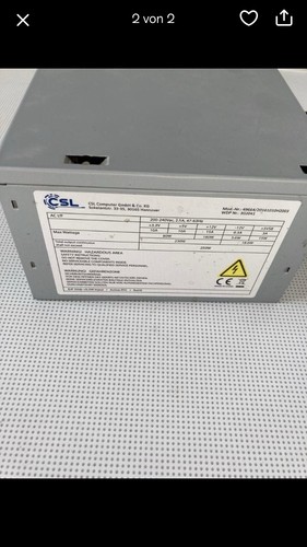 CSL ATX Netzteil 250 Watt für PC