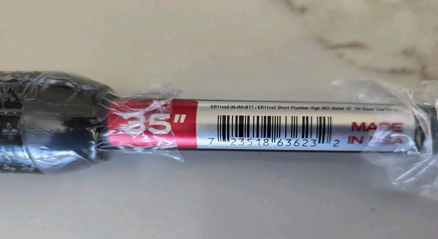 NEW EVNROLL ER11vx Plumbers Neck 35" Putter RH Mallet ($429 Retail) 