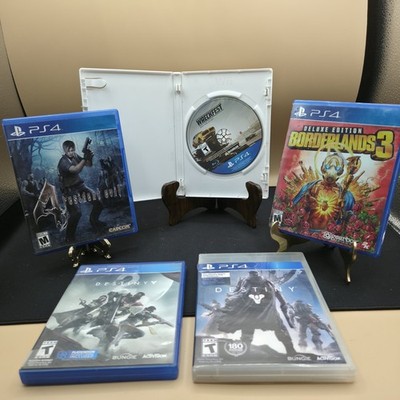 PlayStation 4 PS4 Game Lot Resident Evil 4 Borderlands 3 Deluxe Wreckfest...