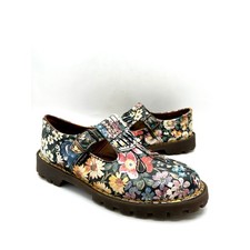 RARE Dr. Martens VINTAGE Floral Mary Jane shoes MADE IN ENGLAND SZ Women 6-6.5
