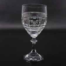 Pepi Herrmann Brilliant Hand Cut Crystal Water Goblet 6 7/8" Signed 1980