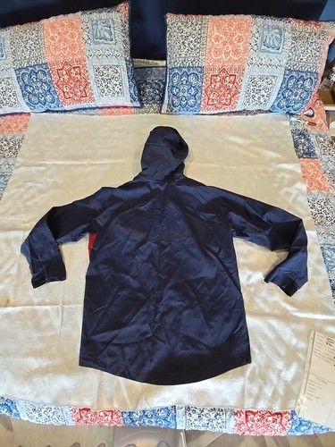 Mens (XL) NIKE Lined Rain Coat, Navy Blue/Red, USED, Great Condition - Picture 6 of 7