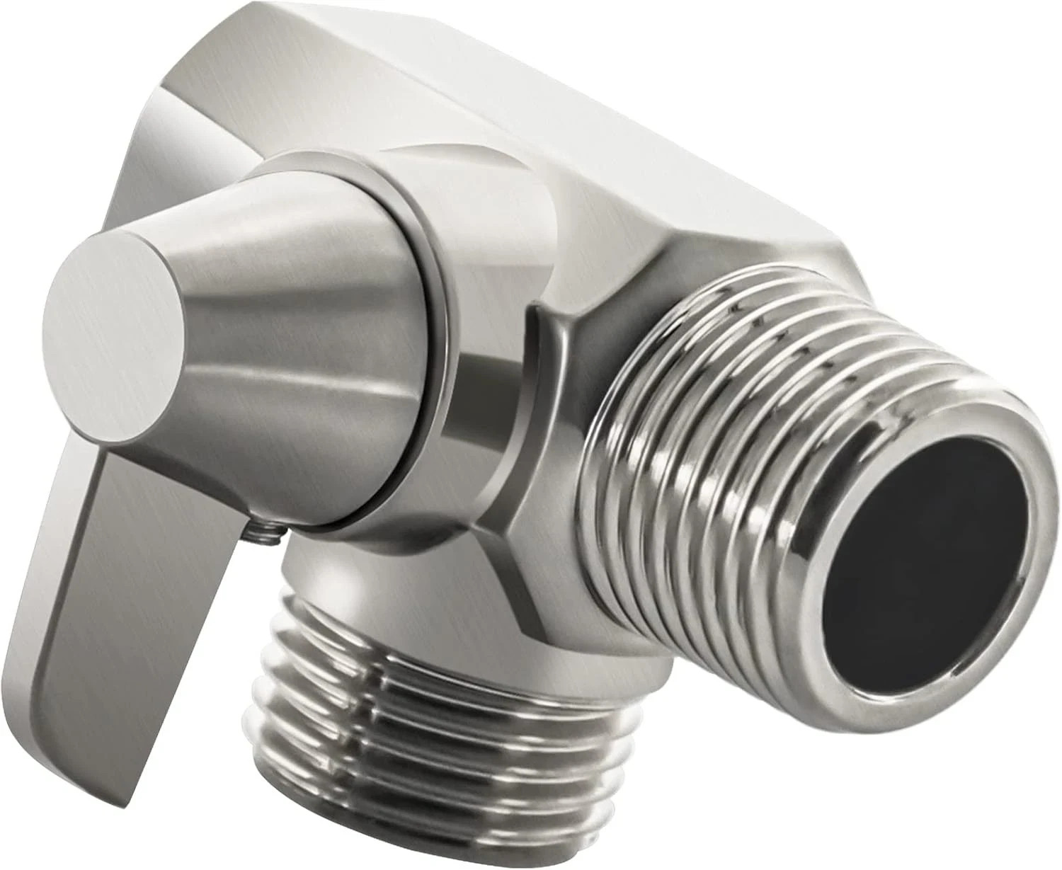 2 Way Shower Arm Diverter Valve for Hand Held Showerhead, Brushed Nickel 