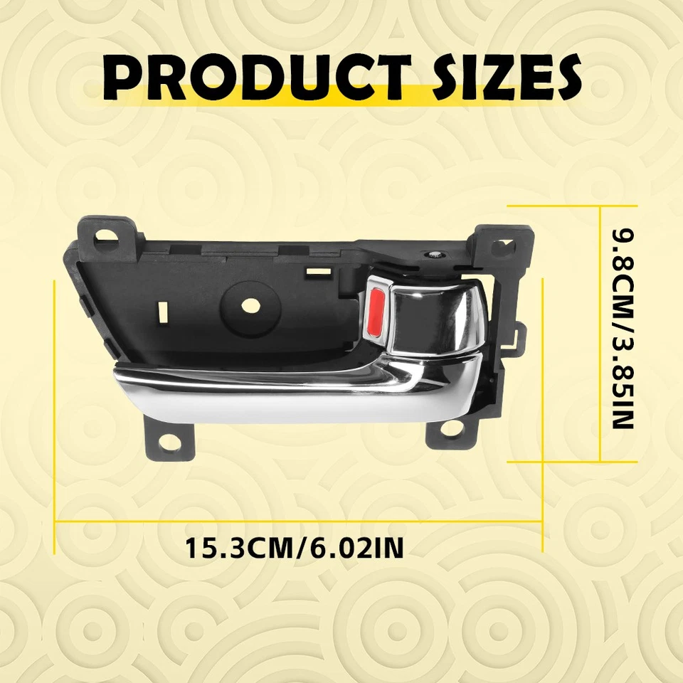 Interior Inner Inside Door Handle Chrome Right Side for Kia Sorento 2011 to 2015 - Image 4 of 4