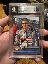 Denny Hamlin Rookie Autograph. 2006 Press Pass Blue Short Print! BAS Certified