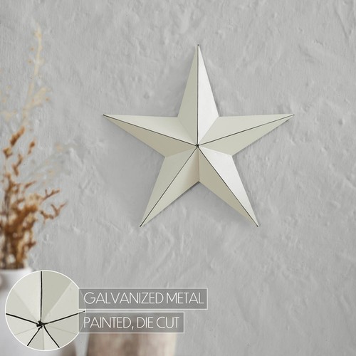 Metal Star Distressed Creme 12x12 - Bild 5 von 7