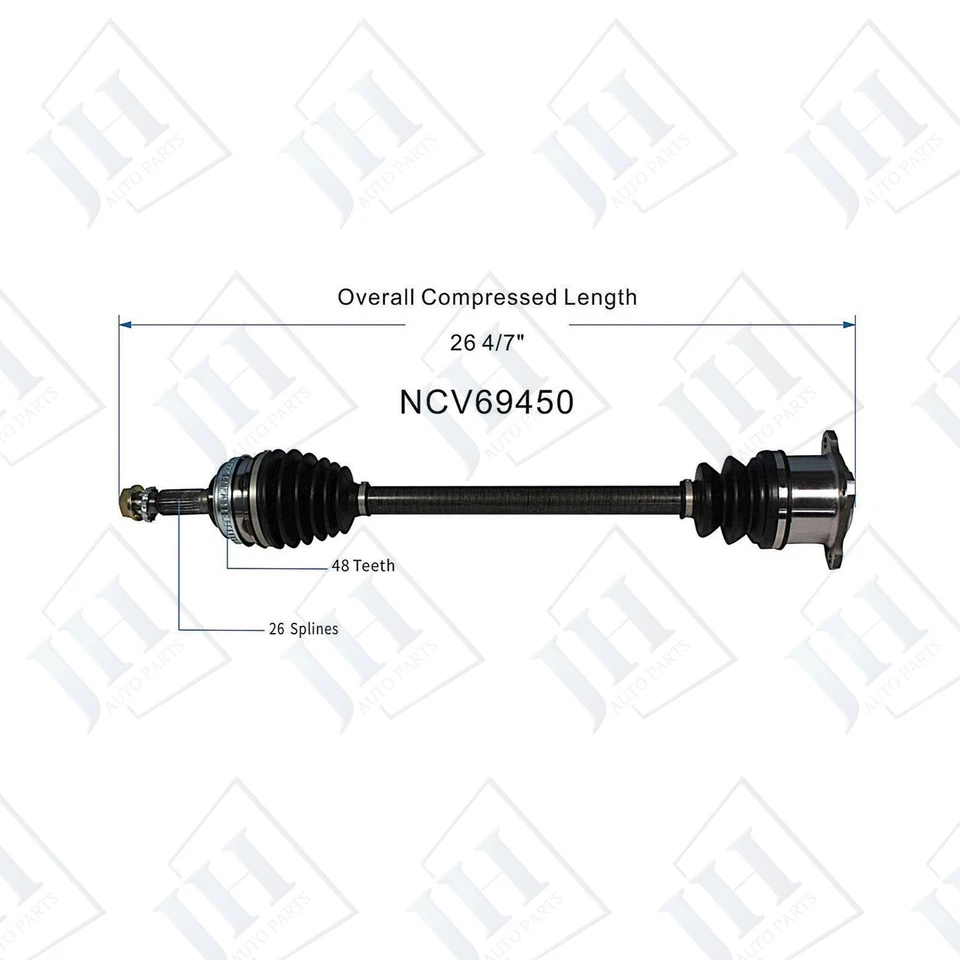 OE Rear Pair Left Right CV Axle Shaft For 1996-2000 Toyota RAV4 L4 2.0L FWD AWD - Image 3 of 4