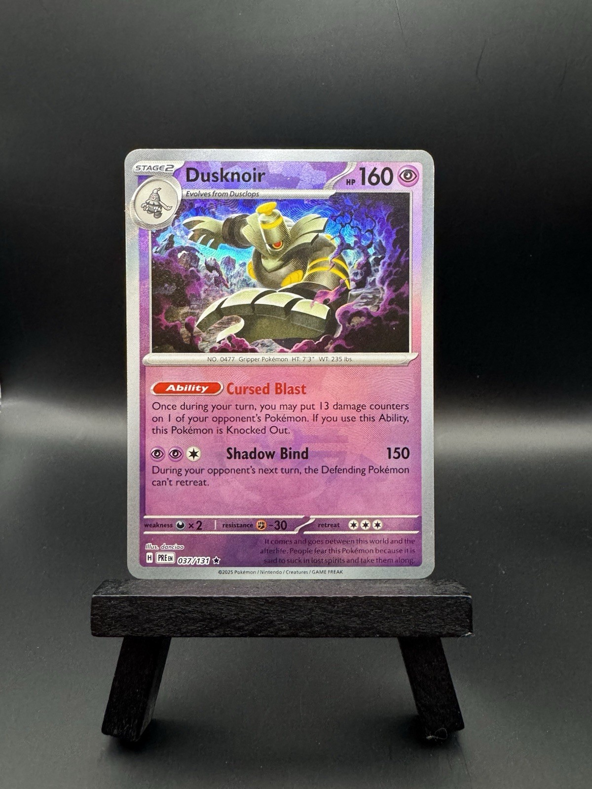 Pokémon Dusknoir (Poke Ball Pattern) 037/131 Prismatic Evolutions Holo LP