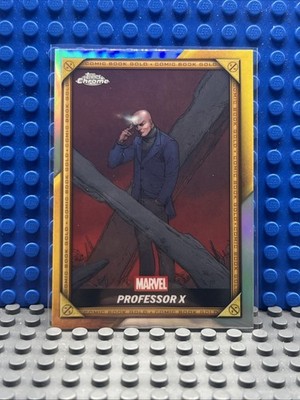 Topps Marvel Chrome 2025 Deadpool Professor X Comic Book Gold X