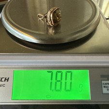 Jewellery Pendant  Victorian Style  Citrine Stone Set In 9ct 7.8g