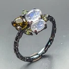 Jewellery ring Natural Moonstone Ring 925 Sterling Silver Size 7.5 /R473245