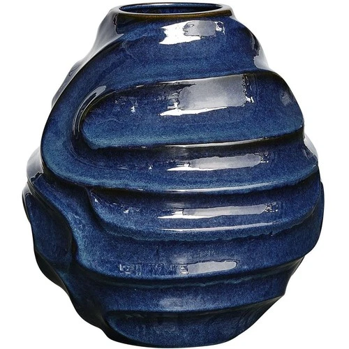 Uttermost 18285 Helix Blue Glaze Outdoor Vase - Picture 3 of 5