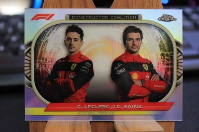 2022 Topps Chrome Lelerc/Sainz Scuderia Ferrari 'Constructors Coalition'